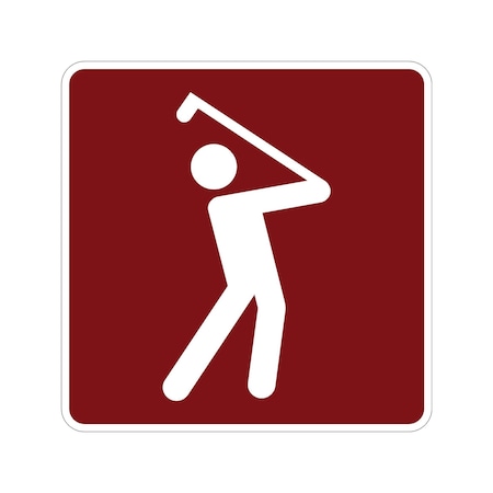 Sign Solutions Usa Golfing (Symbol), Aluminum, 24 in x 24 in DUS08HWT2424RS-128